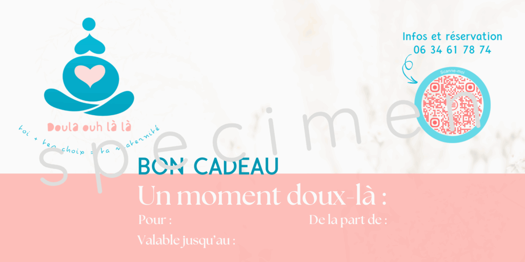 Bon cadeau doula : idée cadeau bien-être pour femme enceinte ou jeune maman